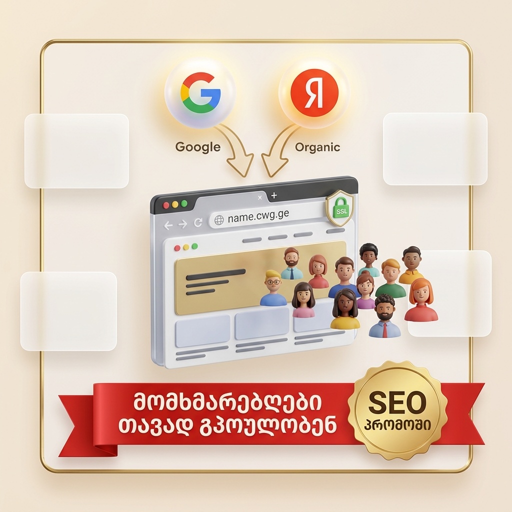 სქემა: Google და Yandex → თქვენი name.cwg.ge